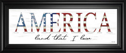 America Land That I Love By Cindy Jacobs 18X42 Framed Print
