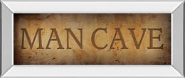Man Cave By John Jones 18X42 Mirror Frame Print