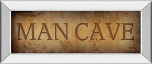 Man Cave By John Jones 18X42 Mirror Frame Print