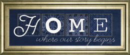Home Where Our Story Begins By Marla Rae 18X42 Framed Print