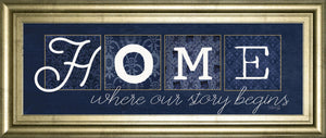 Home Where Our Story Begins By Marla Rae 18X42 Framed Print