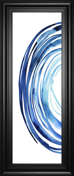 Blue Vortex I By Grace Popp 18X42 Framed Print