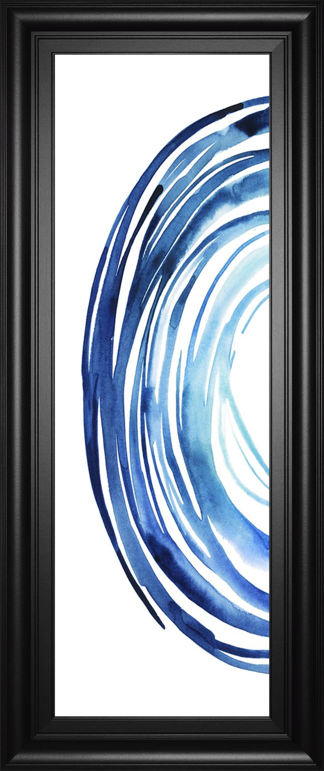 Blue Vortex I By Grace Popp 18X42 Framed Print