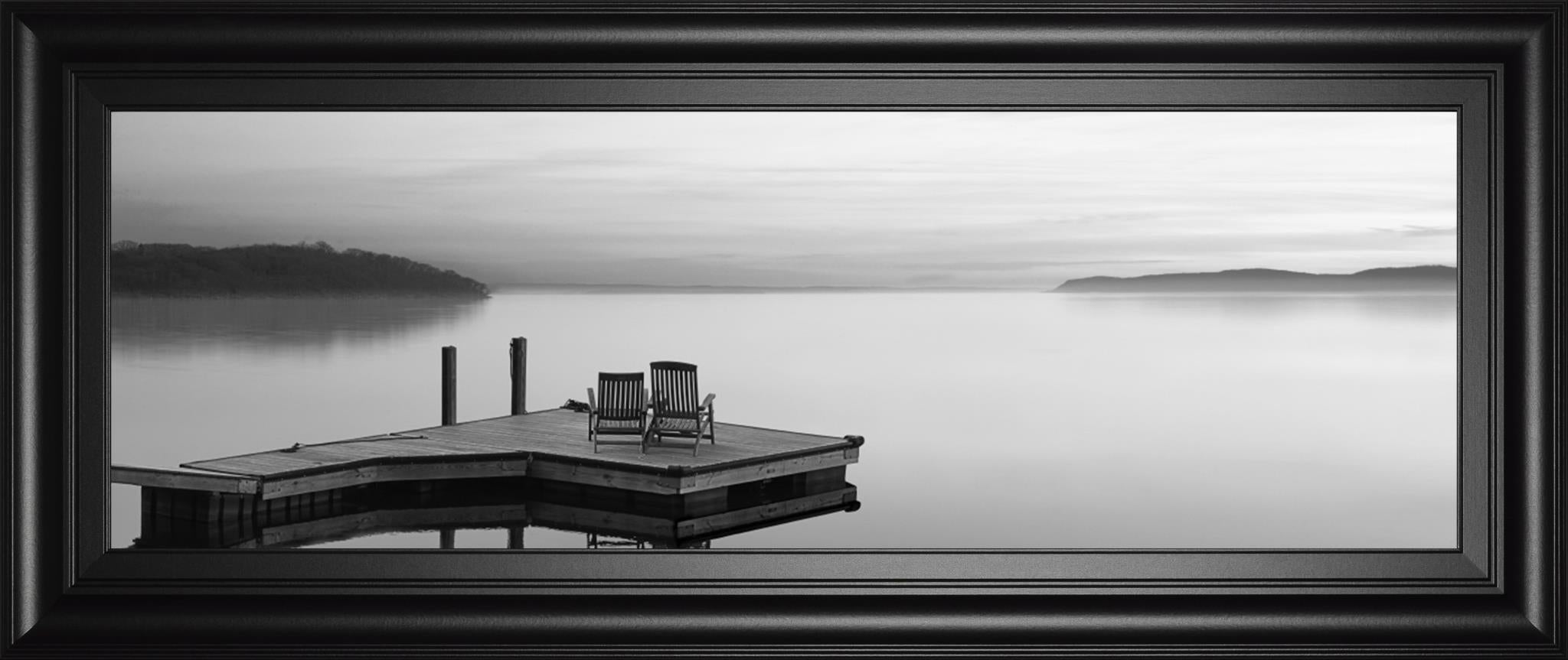 Black & White Water Panel Xi By James Mcloughlin 18X42 Framed Print
