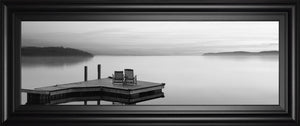 Black & White Water Panel Xi By James Mcloughlin 18X42 Framed Print