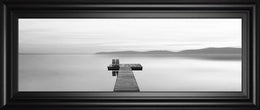 Black & White Water Panel Xii By James Mcloughlin 18X42 Framed Print