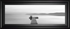Black & White Water Panel Xii By James Mcloughlin 18X42 Framed Print