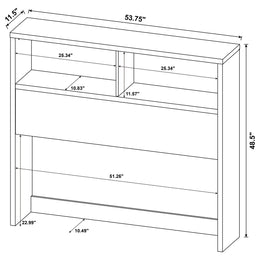 Westpark 49-inch  Bookcase Headboard Black