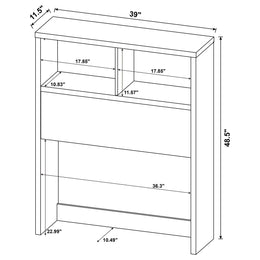 Westpark 49-inch  Bookcase Headboard Black