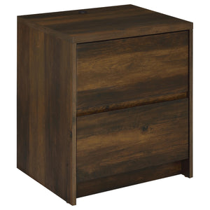 Westpark 2-drawer Nightstand LED Lights and USB Black