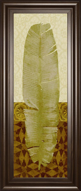 Tropical Frond I By Alonzo Saunders 18X42 Framed Print