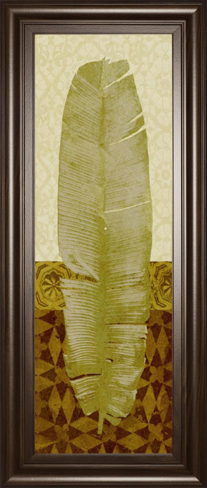Tropical Frond I By Alonzo Saunders 18X42 Framed Print
