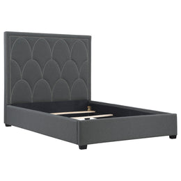 Bowfield Upholstered  Panel Bed Charcoal