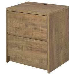 Westpark 2-drawer Nightstand LED Lights and USB Black