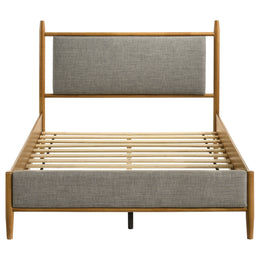 Mason 46-inch Panel Platform Bed Grey and Light Brown