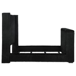 Centergrove Upholstered Queen Wingback TV Bed Black