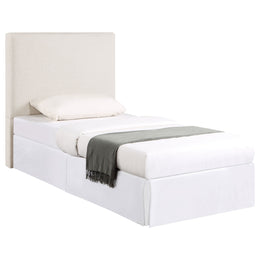Pirro Upholstered King Panel Headboard Sand