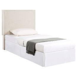 Izzy Upholstered King Panel Headboard Sand