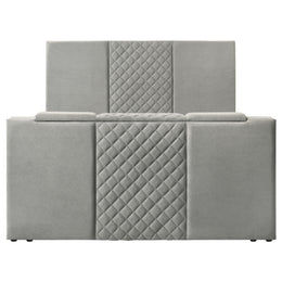 Tara 61-inch Upholstered  Panel TV Bed Grey