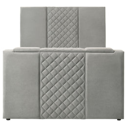 Tara 61-inch Upholstered  Panel TV Bed Grey