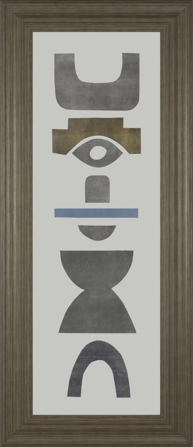 Neutral Totems V By Rob Delamater 18X42 Framed Print