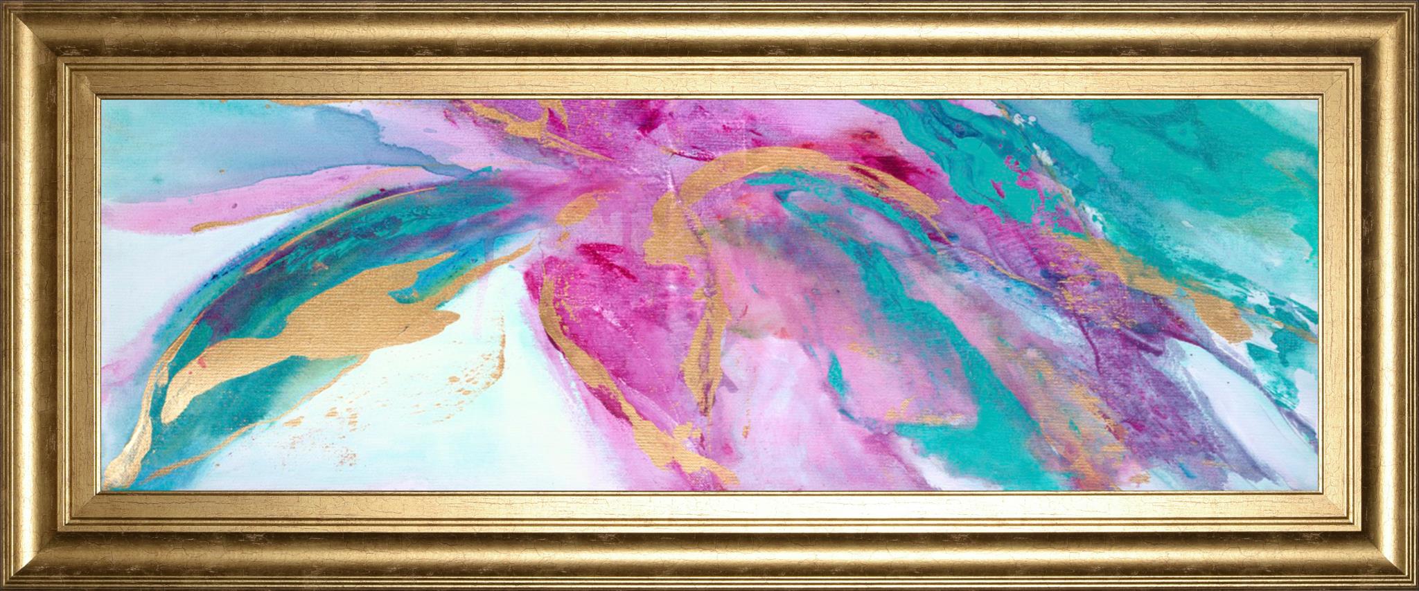 Magenta Colores Ii By Suzanne Wilkins 18X42 Framed Print