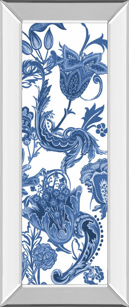 Indigo Chintz Vi By Melissa Wang 18X42 Mirror Frame Print