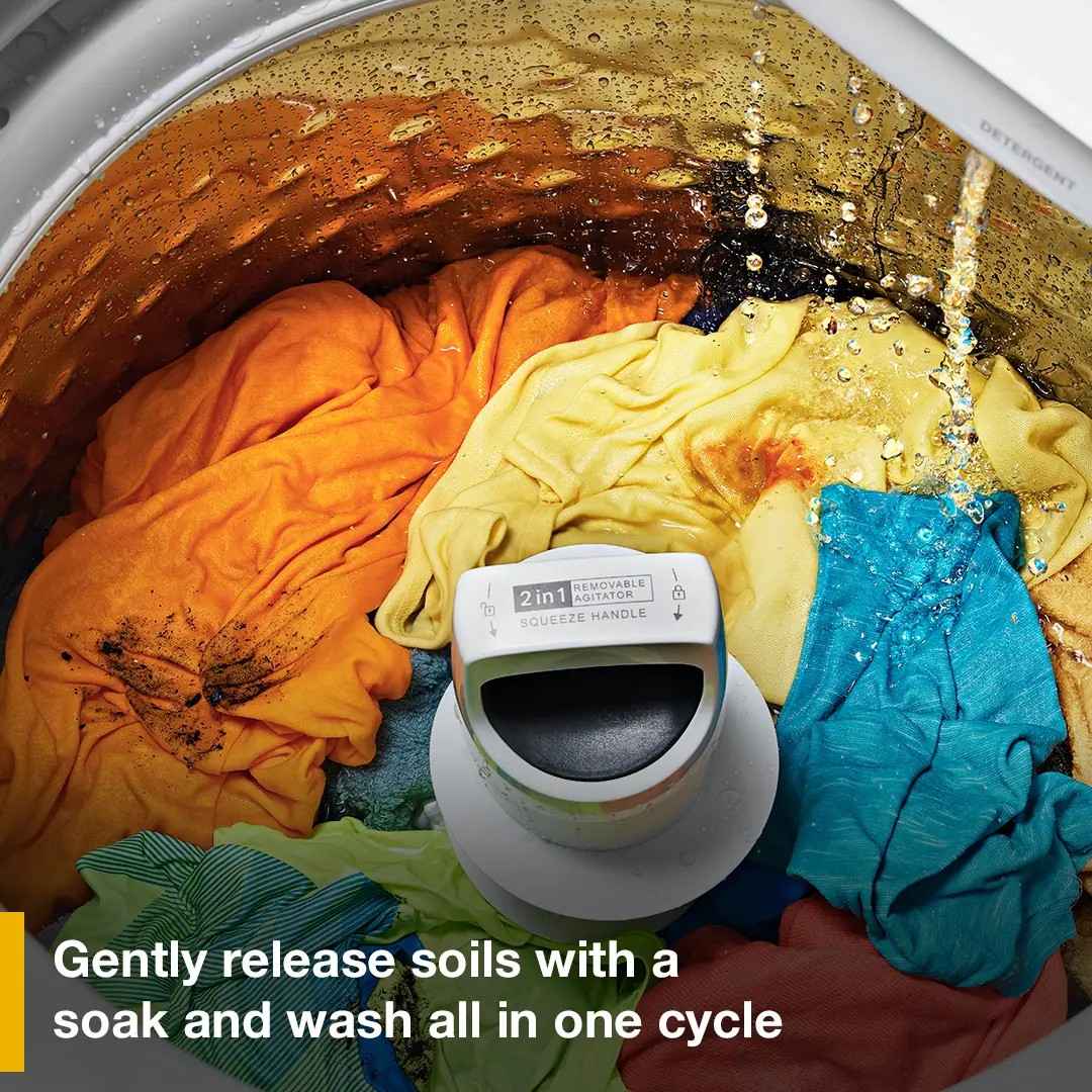 Package - Whirlpool - 4.3 Cu. Ft. High-Eficiency Top Load Washer with 2-in-1 Removable Agitator and Soft Close Glass Lid and 7.0 Cu. Ft. Electric Dryer with Adaptive Dry and Top Venting - White