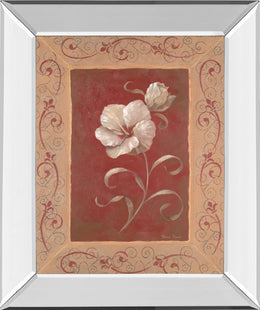 Mirrored Frame Amanda'S Hibiscus By Vivian Flasch 22X26 Mirror Frame Print