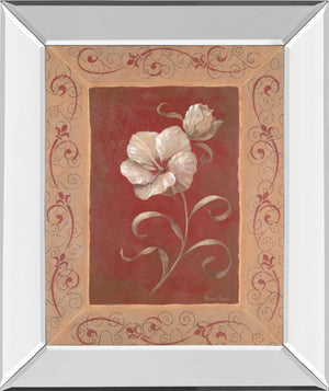Mirrored Frame Amanda'S Hibiscus By Vivian Flasch 22X26 Mirror Frame Print