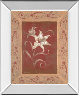 Mirrored Frame Amanda'S Lily By Vivian Flasch 22X26 Mirror Frame Print
