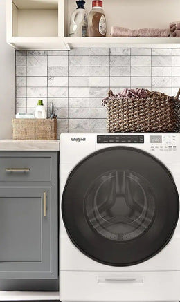 Whirlpool - 4.5 Cu. Ft High Efficiency All In One Washer/Dryer Combo with Steam and Load & Go XL Dispenser - White