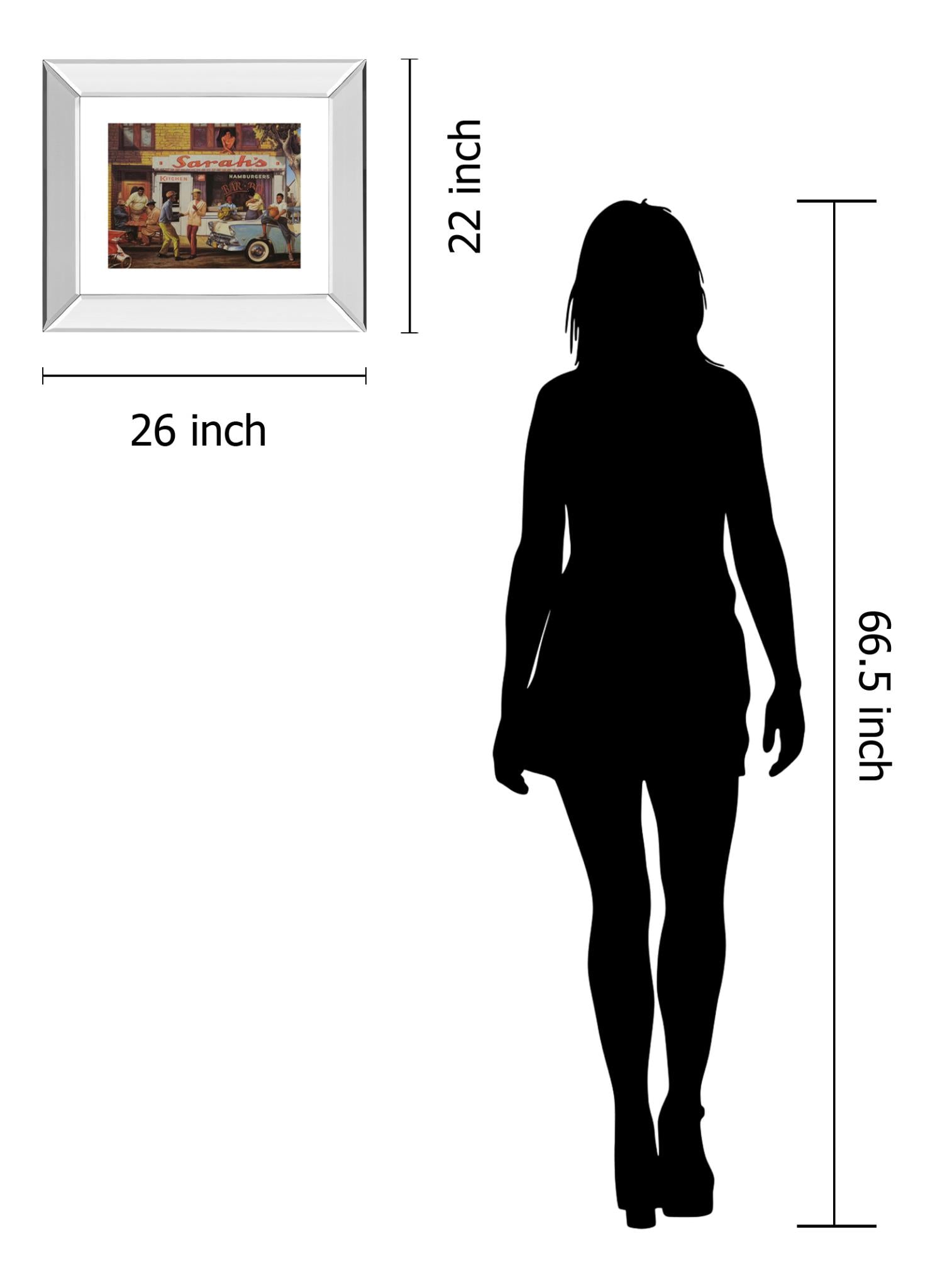 Mirrored Frame Promotional Line 22X26 22X26 Mirror Frame Print