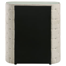 Sonya 5-drawer Upholstered Bedroom Chest of Drawers Ivory