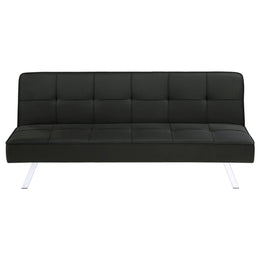 Joel Upholstered Tufted Convertible Sofa Bed Black