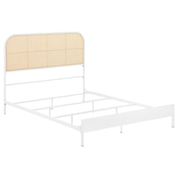 Amherst Radio Weave Rattan Metal Bed Black