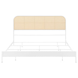 Amherst Radio Weave Rattan Metal Bed Black