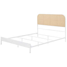 Amherst Radio Weave Rattan Metal Bed Black