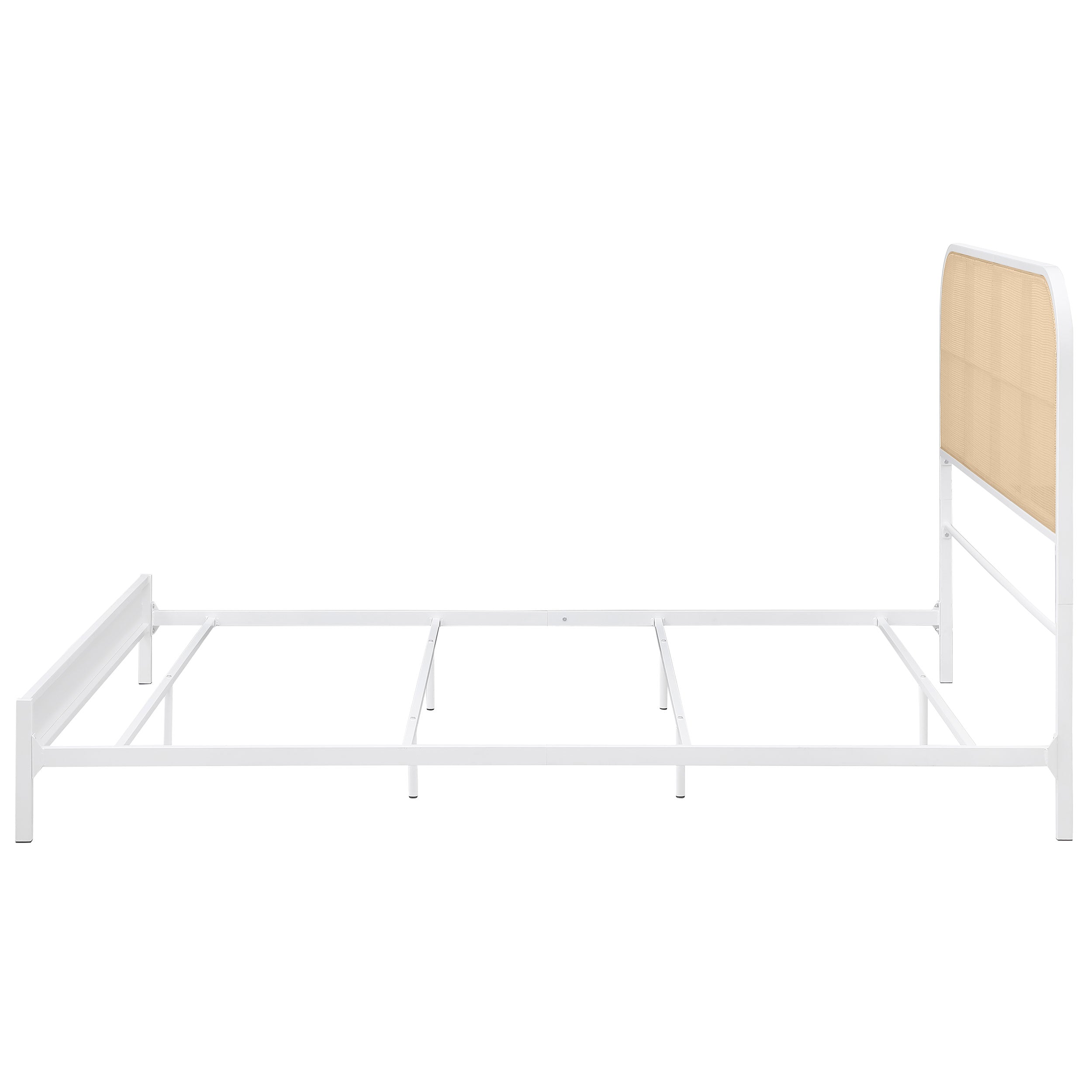 Amherst Radio Weave Rattan Metal Bed Black