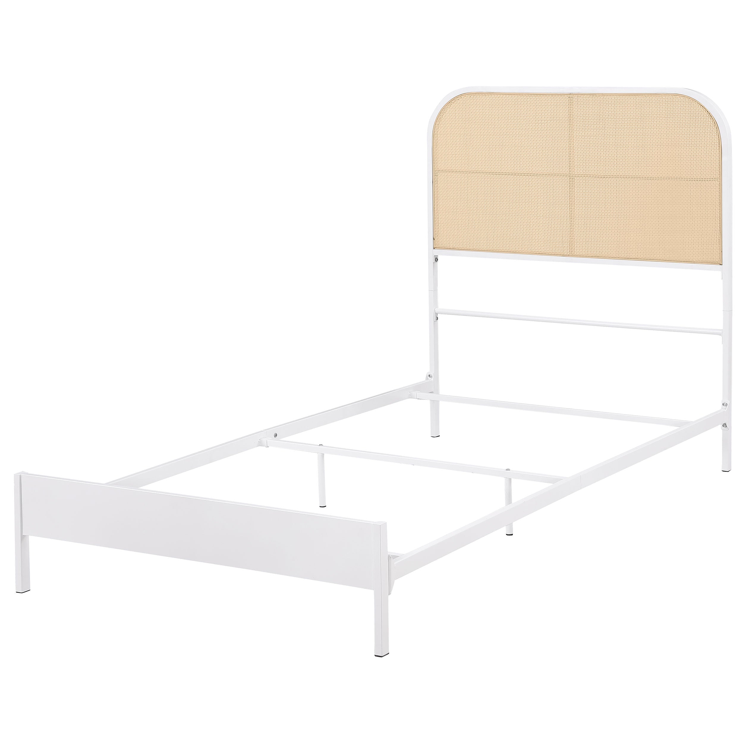 Amherst Radio Weave Rattan Metal Bed Black
