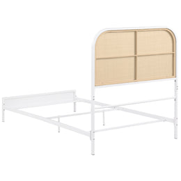 Amherst Radio Weave Rattan Metal Bed Black