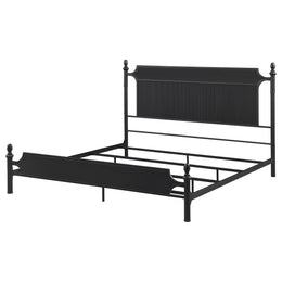 Cameron 51-inch Metal  Panel Bed Black