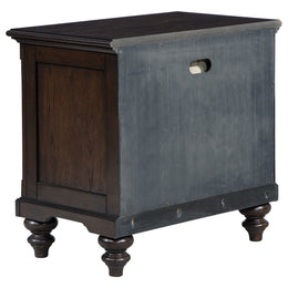 Devon  Bedroom Set Wine Red and Dark Oak