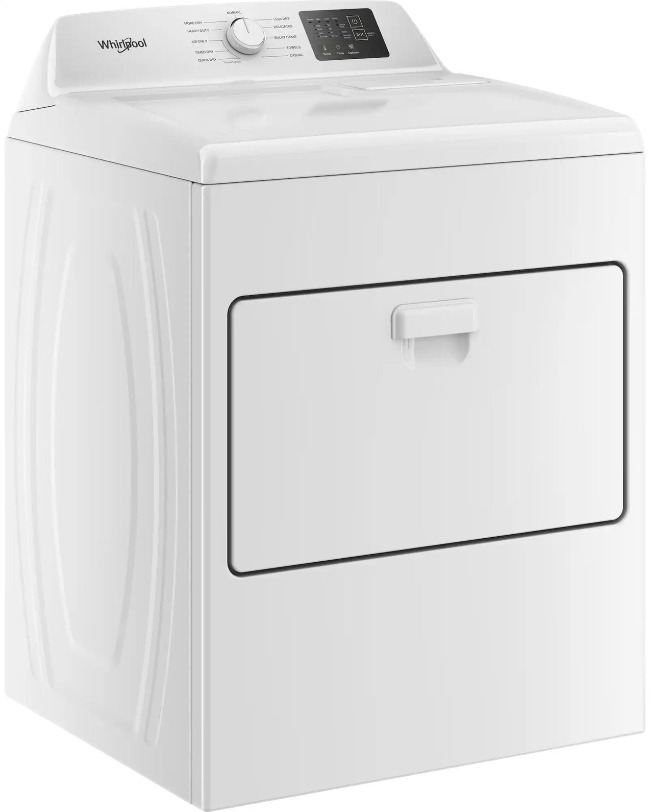 Package - Whirlpool - 4.3 Cu. Ft. High-Eficiency Top Load Washer with 2-in-1 Removable Agitator and Soft Close Glass Lid and 7.0 Cu. Ft. Electric Dryer with Adaptive Dry and Top Venting - White