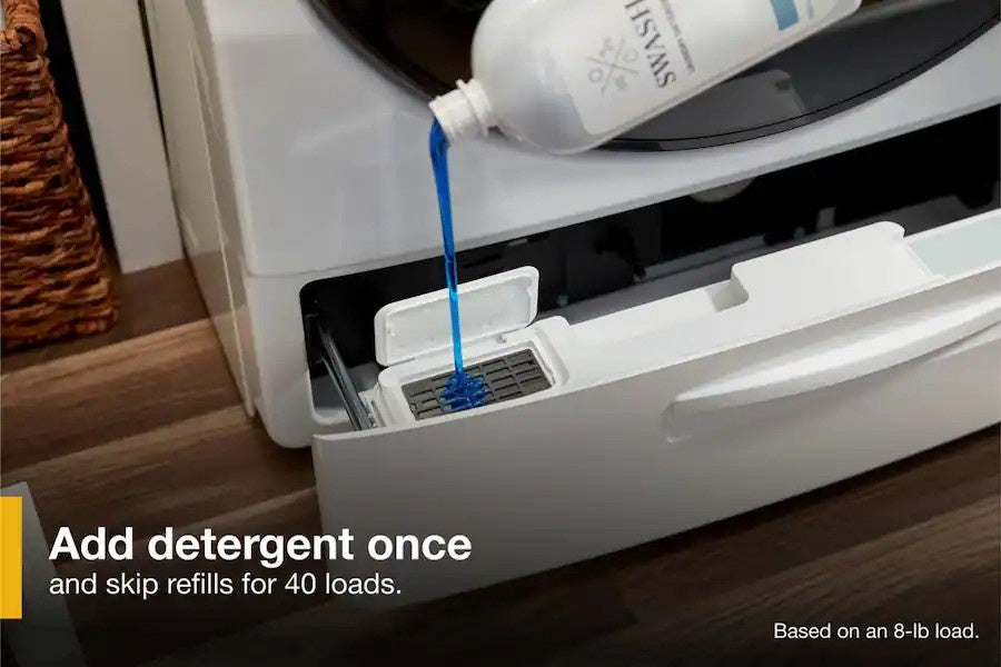 Whirlpool - 4.5 Cu. Ft High Efficiency All In One Washer/Dryer Combo with Steam and Load & Go XL Dispenser - White