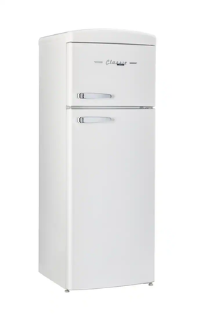 Unique Appliances - 21 in. Wide Classic Retro 7.5cu.ft Compact Top Freezer Refrigerator - Marshmallow White