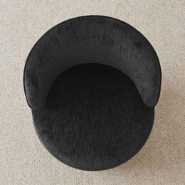 4 - Person Dining Table Sets With (Natural) Round Table & 4 Upholstered Fabric Chairs (Black)