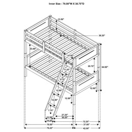 Littleton Wood  Over  Bunk Bed Black
