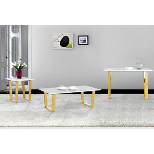 Meridian Cameron Gold End Table