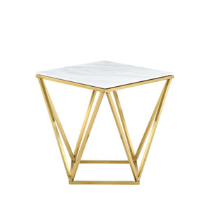 Meridian Mason Gold End Table